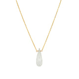 Aquamarine Birolette Cable Chain Necklace | 6mm 14k Gold Filled, Aqumarine