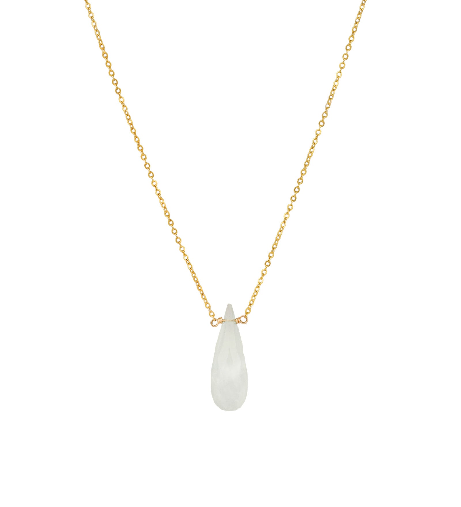 Aquamarine Birolette Cable Chain Necklace | 6mm 14k Gold Filled, Aqumarine