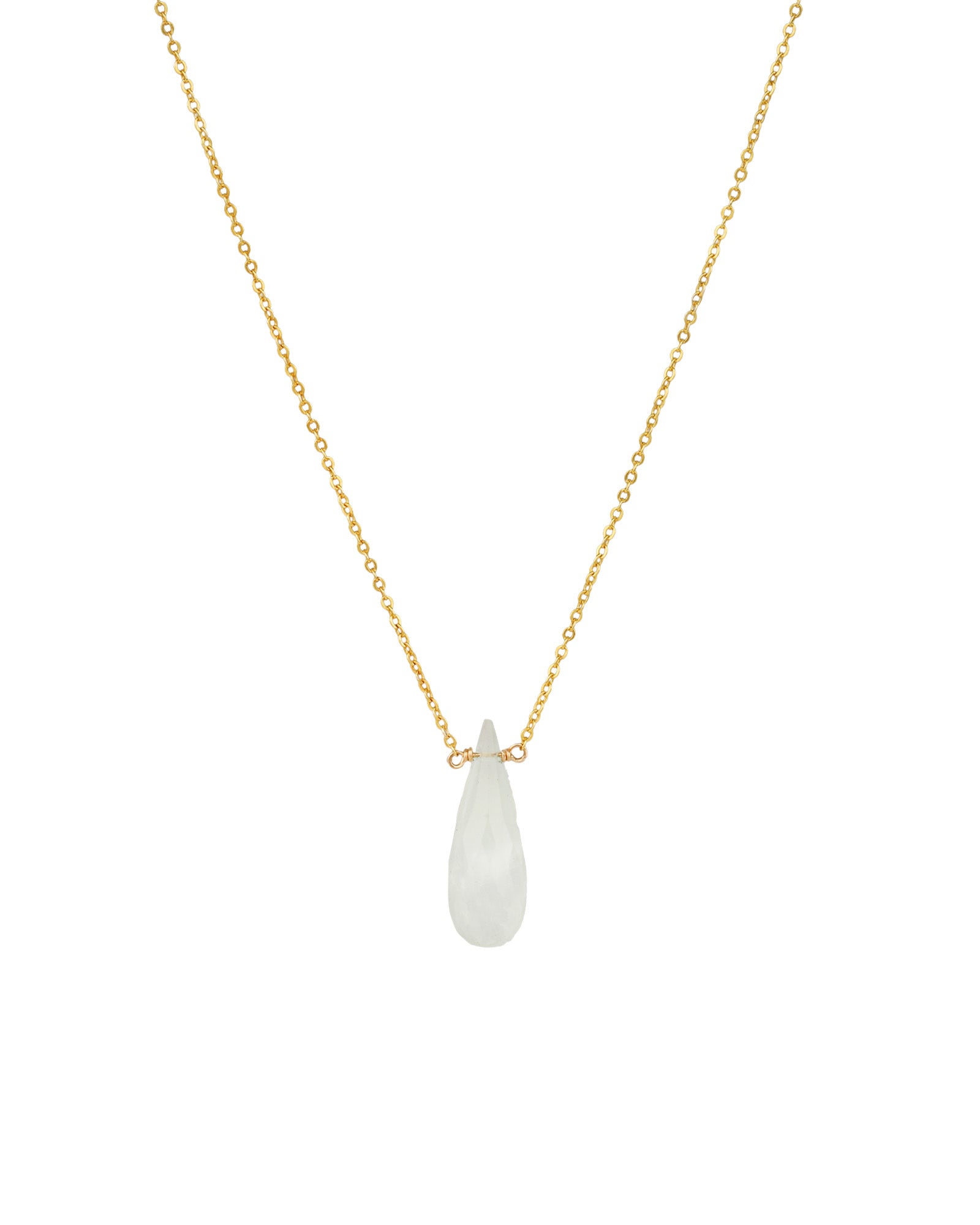 Aquamarine Birolette Cable Chain Necklace | 6mm 14k Gold Filled, Aqumarine