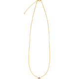 Pink Topaz  Birolette Cable Chain Necklace | 6mm 14k Gold Filled, Pink Topaz