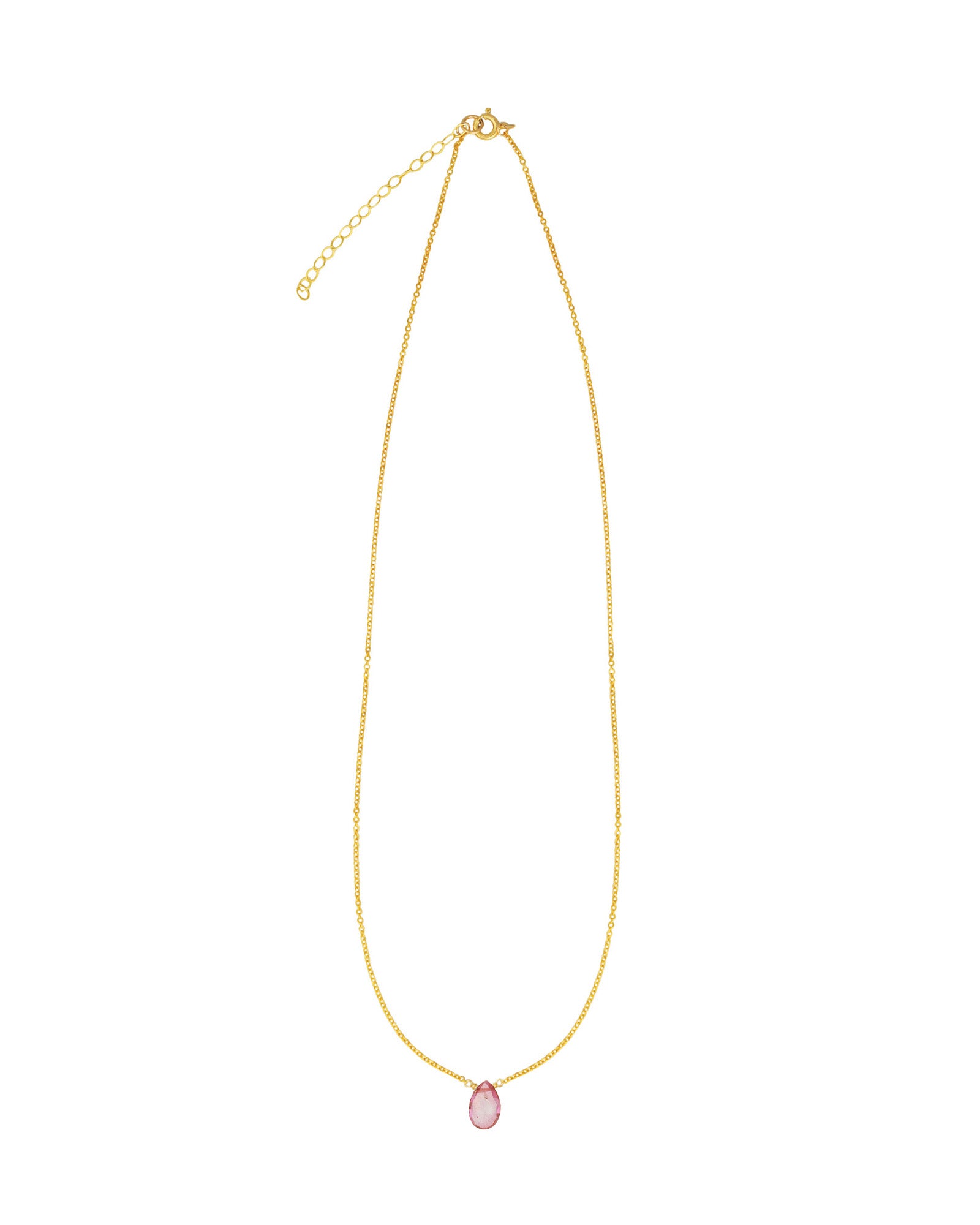Pink Topaz  Birolette Cable Chain Necklace | 6mm 14k Gold Filled, Pink Topaz