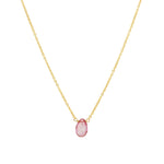 Pink Topaz  Birolette Cable Chain Necklace | 6mm 14k Gold Filled, Pink Topaz