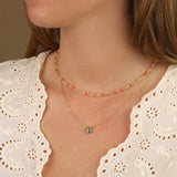 Mystic Quartz  Birolette Cable Chain Necklace | 6mm 14k Gold Filled, Mystic Quartz