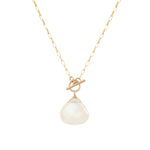 Moonstone Toggle Necklace 14k Gold Filled, Moonstone