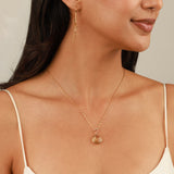 Lemon Quartz Toggle Necklace 14k Gold Filled, Lemon Quartz