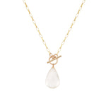 Aquamarine Toggle Necklace 14k Gold Filled, Aquamarine