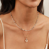 Prasiolite Toggle Necklace 14k Gold Filled, Prasiolite