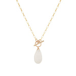 Rainbow Moonstone Toggle Necklace 14k Gold Filled, Rainbow Moonstone
