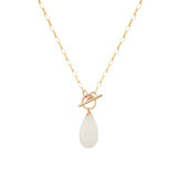 Rainbow Moonstone Toggle Necklace 14k Gold Filled, Rainbow Moonstone