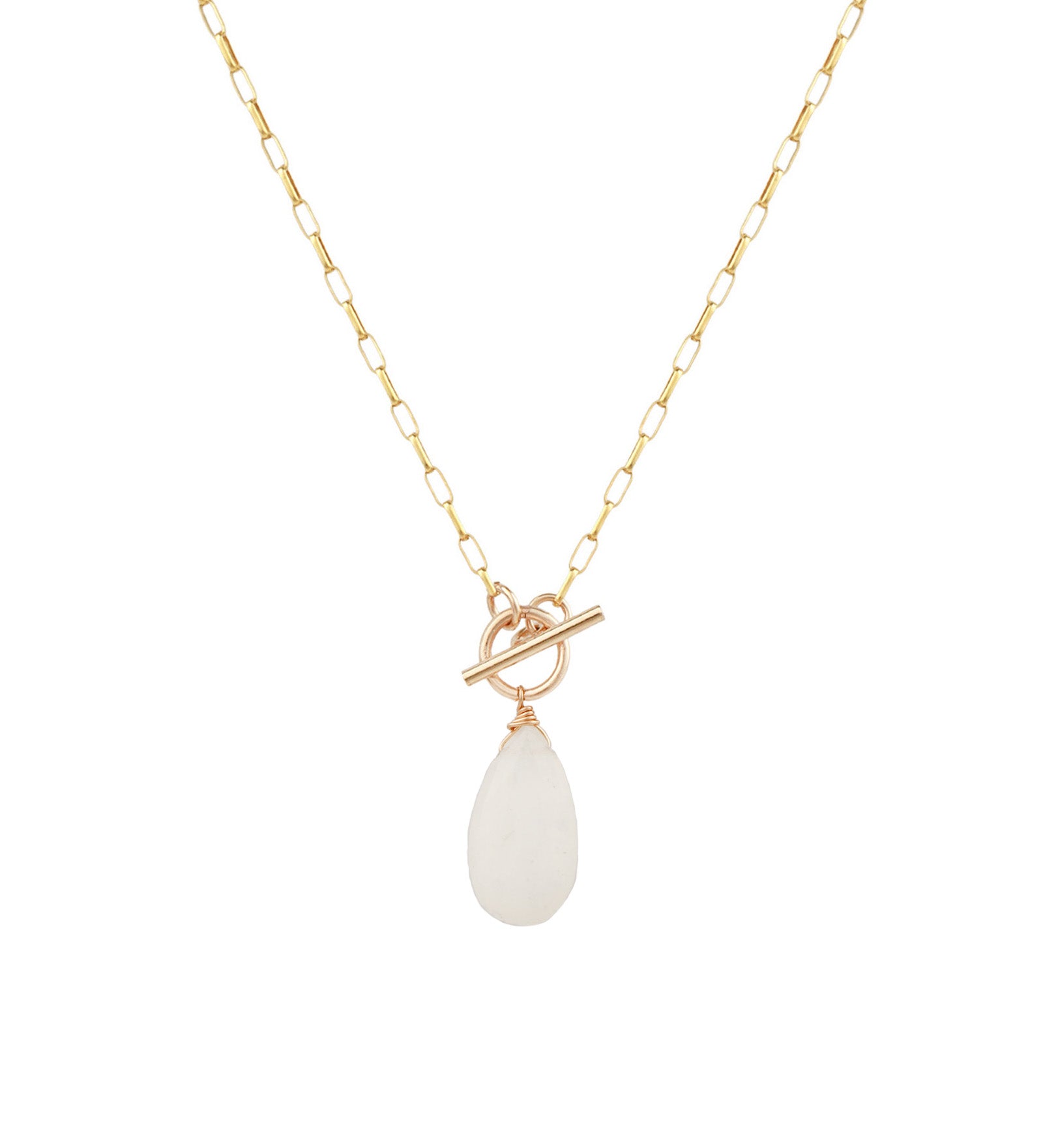 Rainbow Moonstone Toggle Necklace 14k Gold Filled, Rainbow Moonstone
