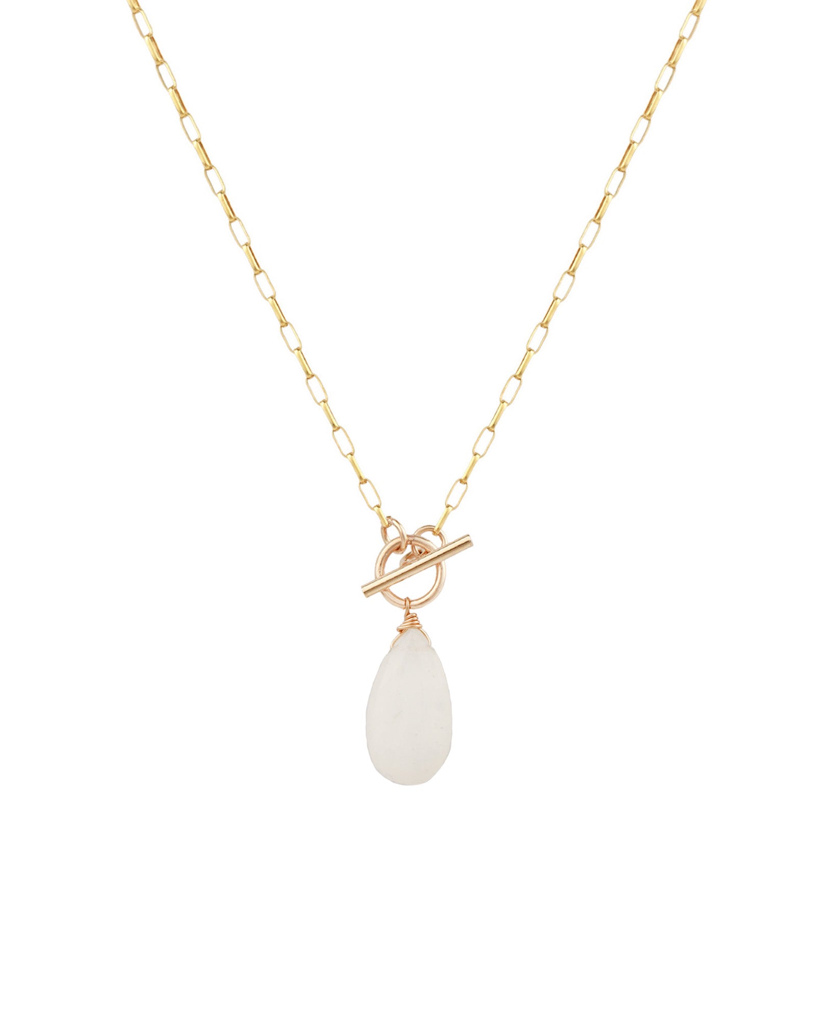 Rainbow Moonstone Toggle Necklace 14k Gold Filled, Rainbow Moonstone