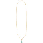 Blue Chalcedony Toggle Necklace 14k Gold Filled, Blue Chalcedony