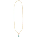 Blue Chalcedony Toggle Necklace 14k Gold Filled, Blue Chalcedony