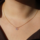 Stoned By Gem Jar-Chalcedony Pear Cable Chain Necklace-Necklaces-Blue Ruby Jewellery-Vancouver Canada