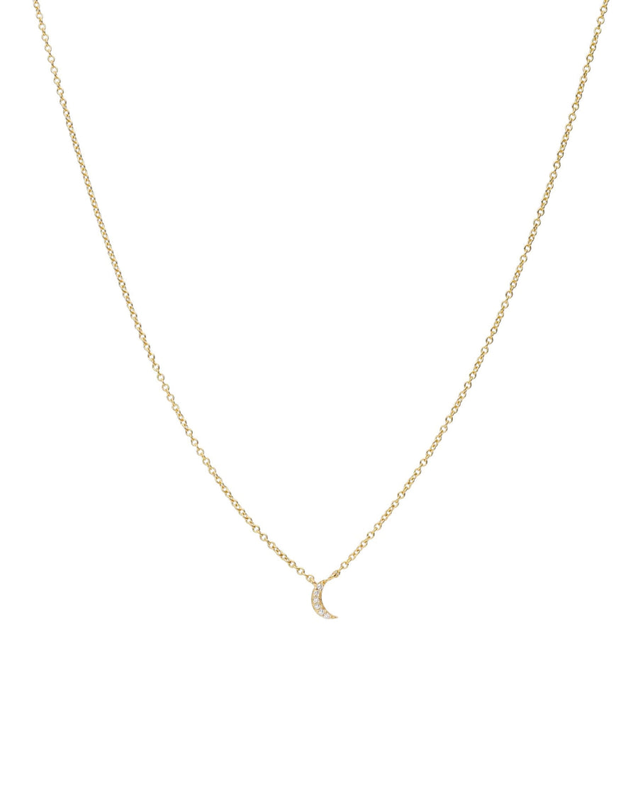 Goldhive-Pave Moon Diamond Necklace-Necklaces-14k Yellow Gold, Diamond-Blue Ruby Jewellery-Vancouver Canada