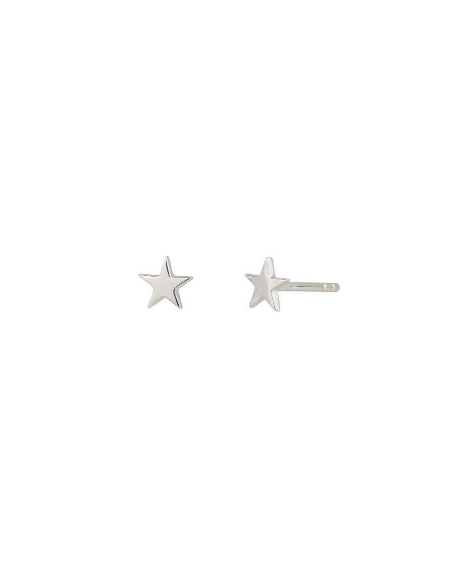 Star Stud 14k White Gold
