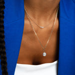 Goldhive-Diamond + Pearl Paperclip Necklace-Necklaces-14k Yellow Gold, Grey Pearl-Blue Ruby Jewellery-Vancouver Canada