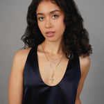 Goldhive-Paperclip Bezel Diamond Charm Holder Necklace-Necklaces-Blue Ruby Jewellery-Vancouver Canada