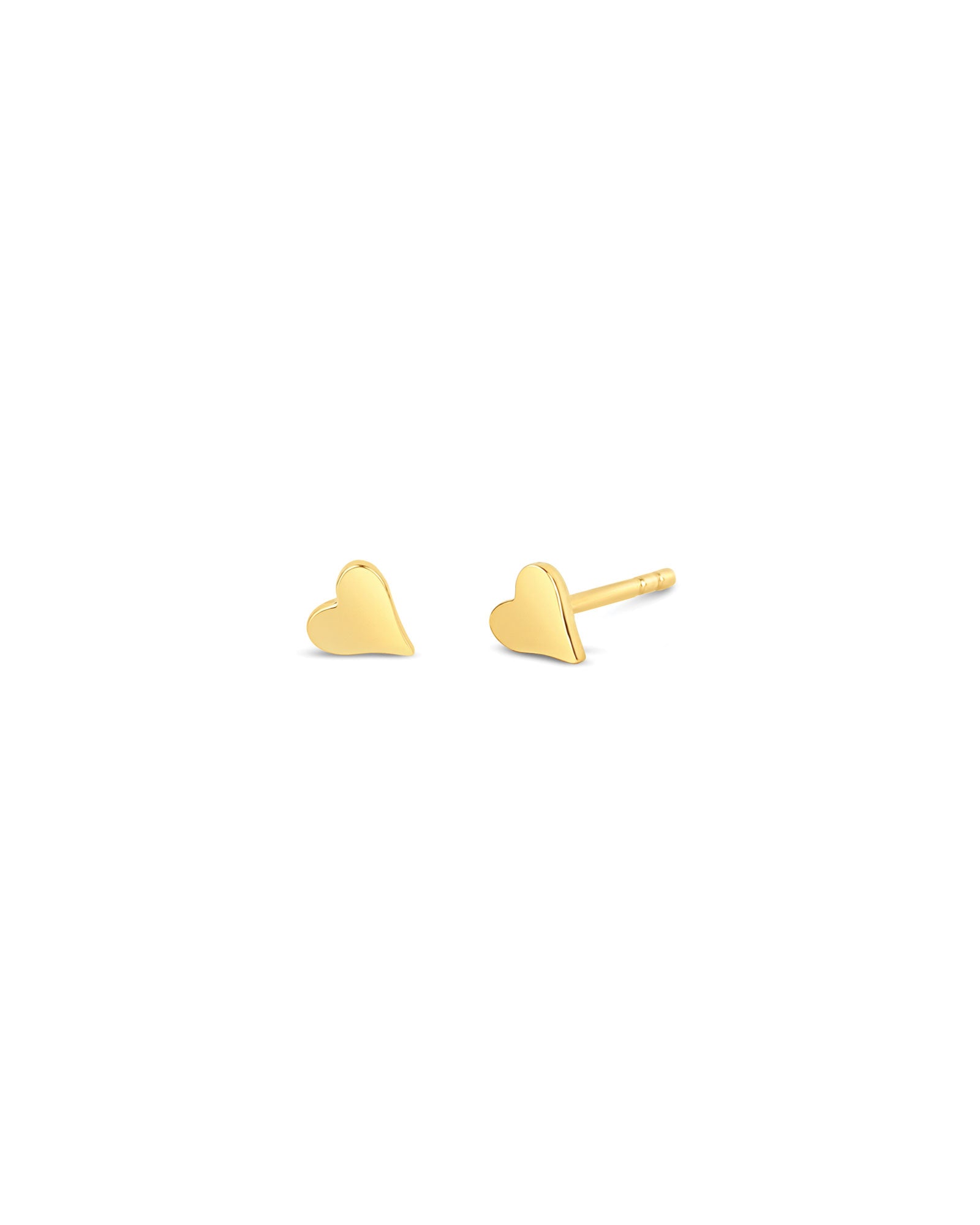Heart Studs 14k Yellow Gold