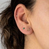 Goldhive-Diamond Snake Studs-Earrings-Blue Ruby Jewellery-Vancouver Canada