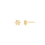 Diamond Flower Studs | 5mm 14k Yellow Gold, Diamond