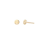 Smiley Face Studs 14k Yellow Gold