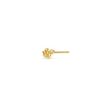 Goldhive-Diamond Eye Snake Stud-Earrings-14k Yellow Gold, Diamond-Blue Ruby Jewellery-Vancouver Canada