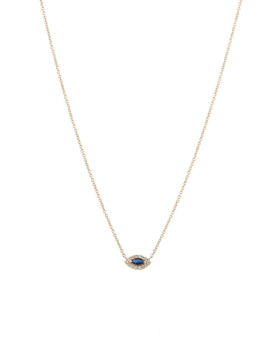 Marquise Stone Necklace 14k Yellow Gold