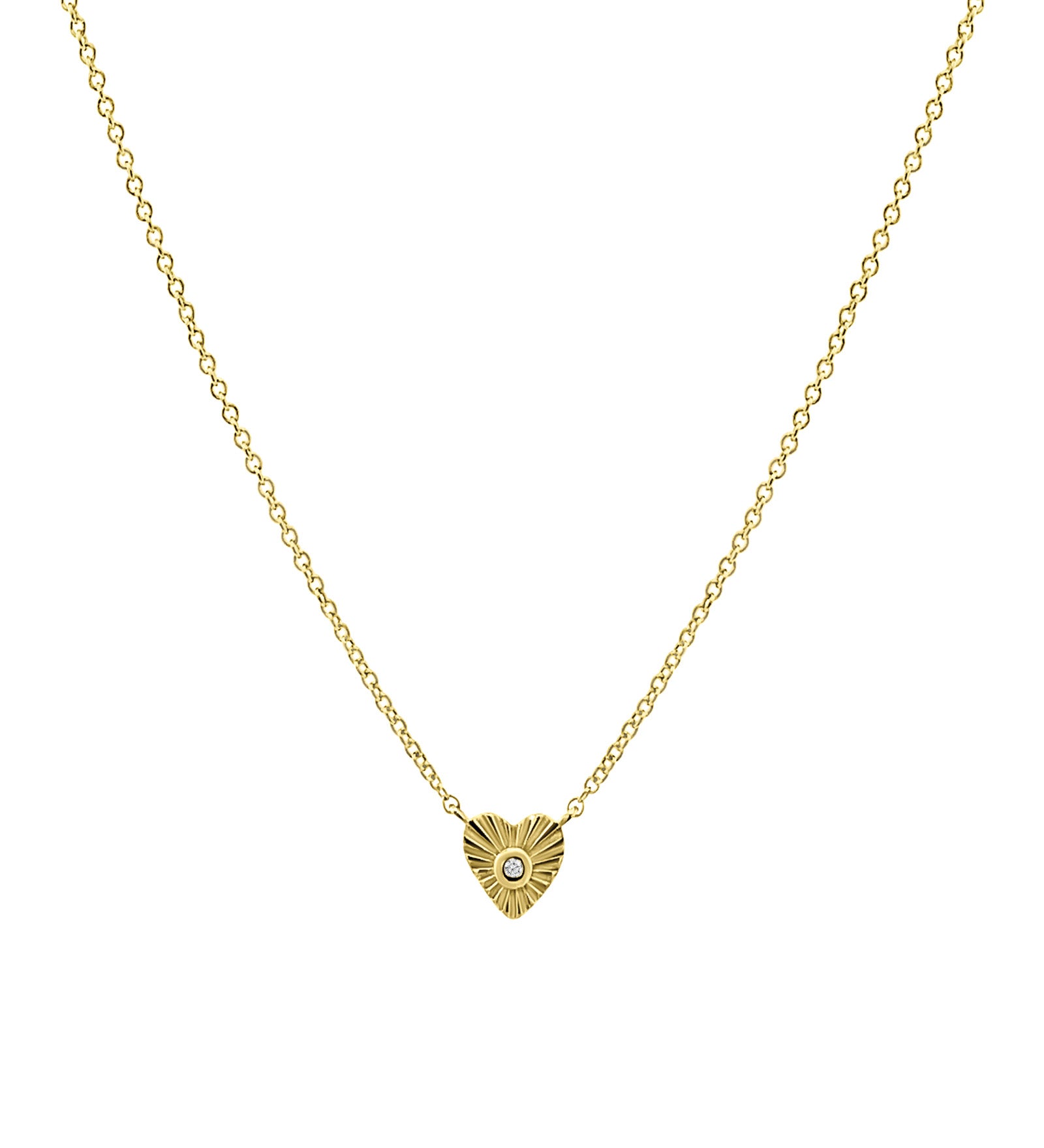 Goldhive-Radiant Heart Necklace-14k Yellow Gold, Diamond-Blue Ruby Jewellery-Vancouver Canada