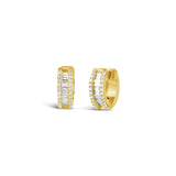 Baguette Huggies 14k Yellow Gold