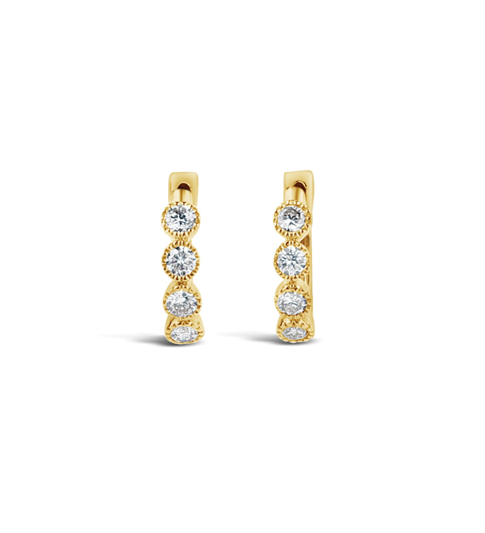 Miligree Huggies | 11mm 14k Yellow Gold
