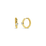 One Diamond Huggies | 10mm 14k Yellow Gold