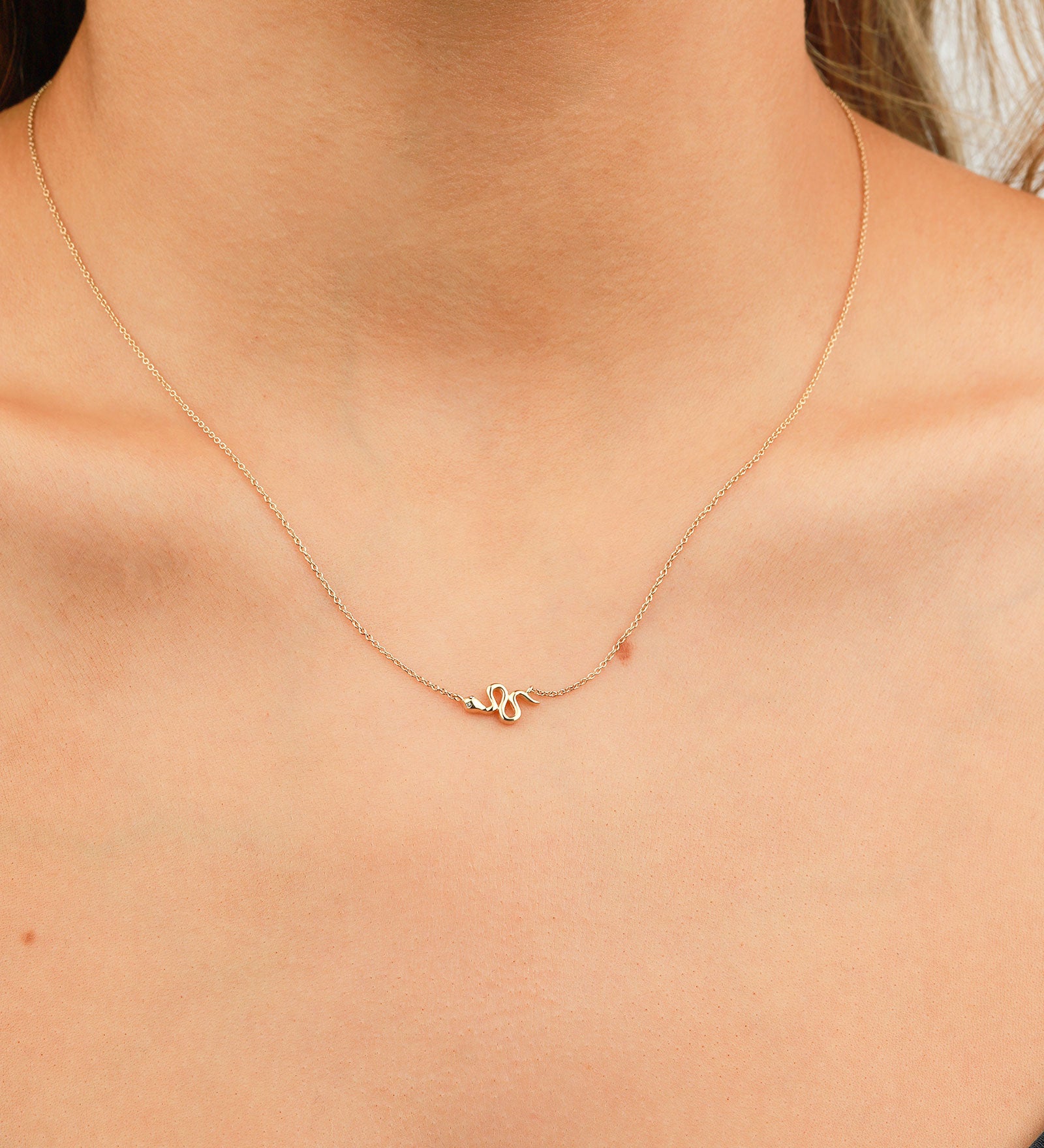 Snake Necklace 14k Yellow Gold