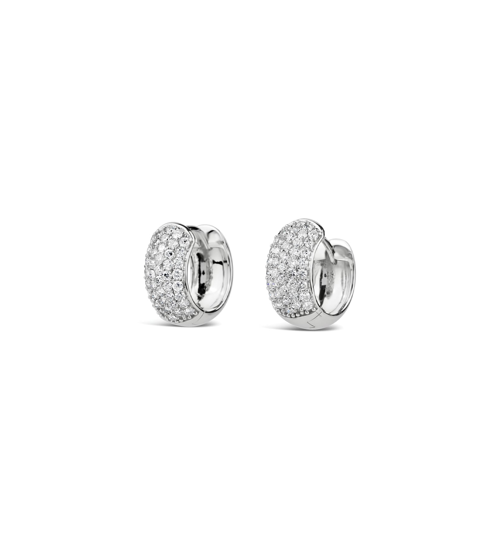 5 Row Pave Huggies 14k Yellow Gold, Diamond