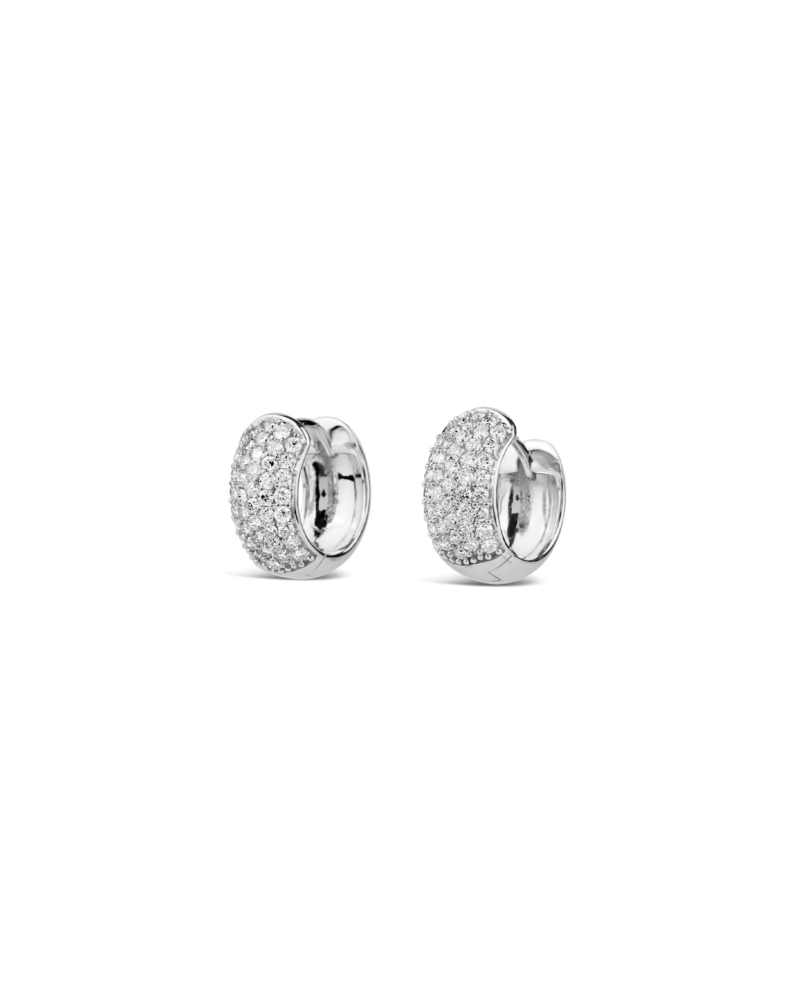 5 Row Pave Huggies 14k Yellow Gold, Diamond