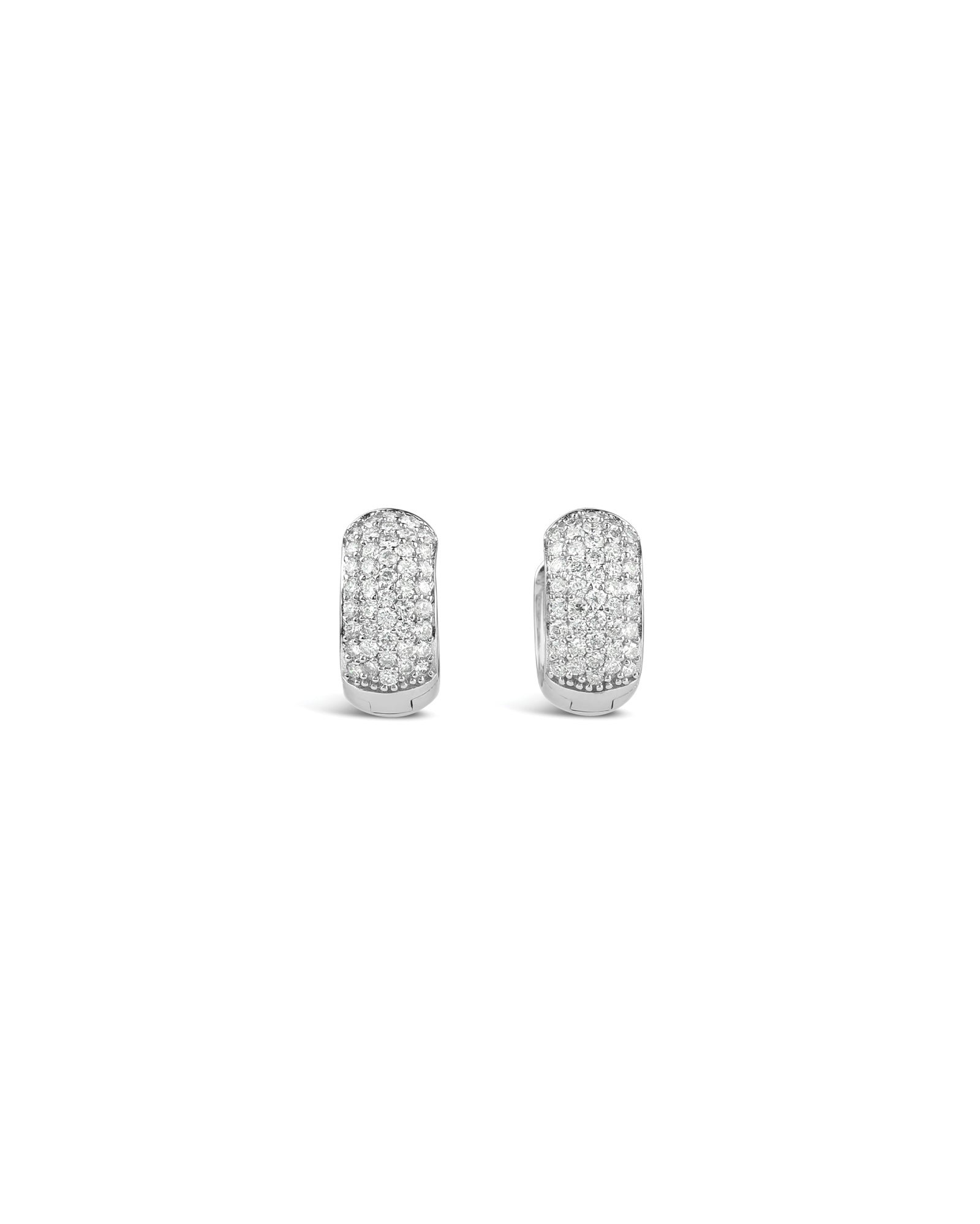 5 Row Pave Huggies 14k Yellow Gold, Diamond