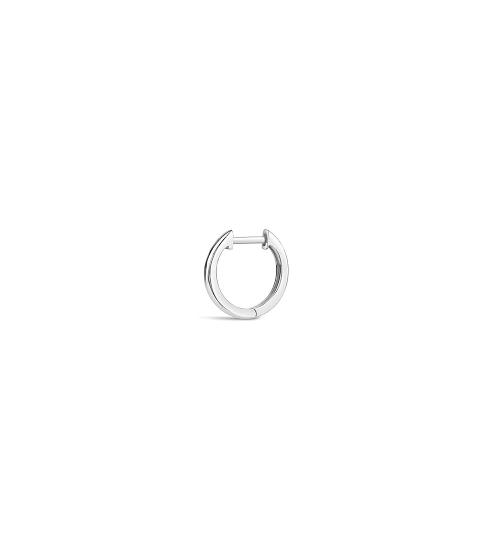 Goldhive-Classic Huggie | 12mm-Earrings-14k White Gold-Blue Ruby Jewellery-Vancouver Canada