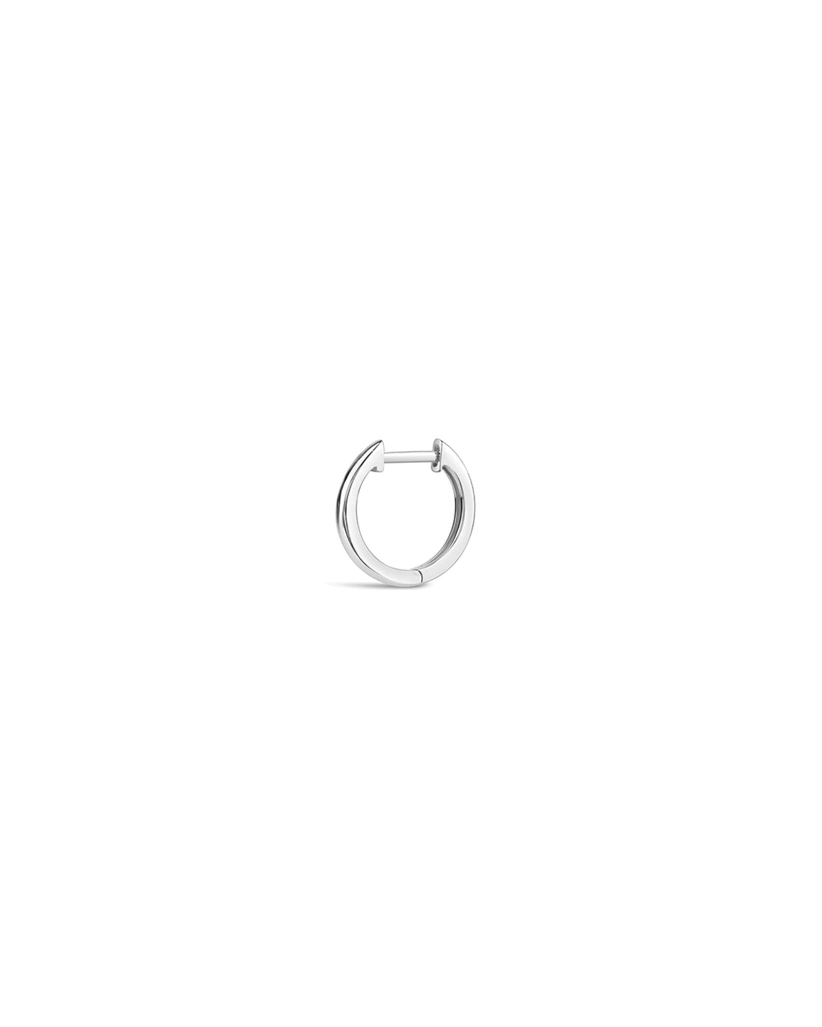 Goldhive-Classic Huggie | 12mm-Earrings-14k White Gold-Blue Ruby Jewellery-Vancouver Canada
