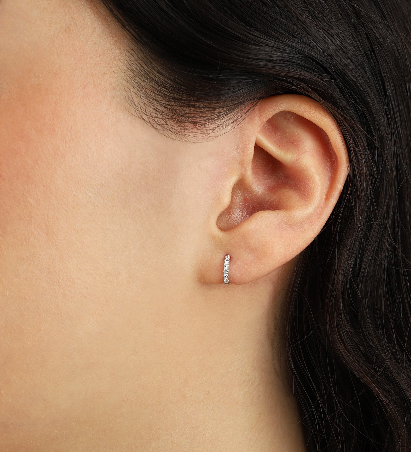 Goldhive-Diamond Huggie | 9mm-Earrings-Blue Ruby Jewellery-Vancouver Canada