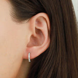Pavé Diamond Huggies | 12mm
