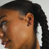 Goldhive-Classic Huggie | 9mm-Earrings-14k White Gold-Blue Ruby Jewellery-Vancouver Canada