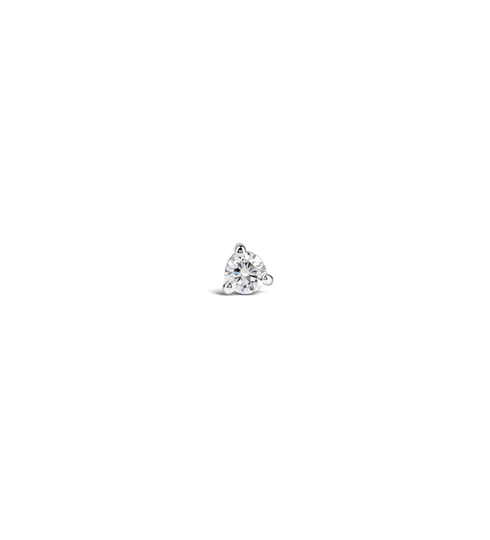Prong Diamond Stud 14k White Gold