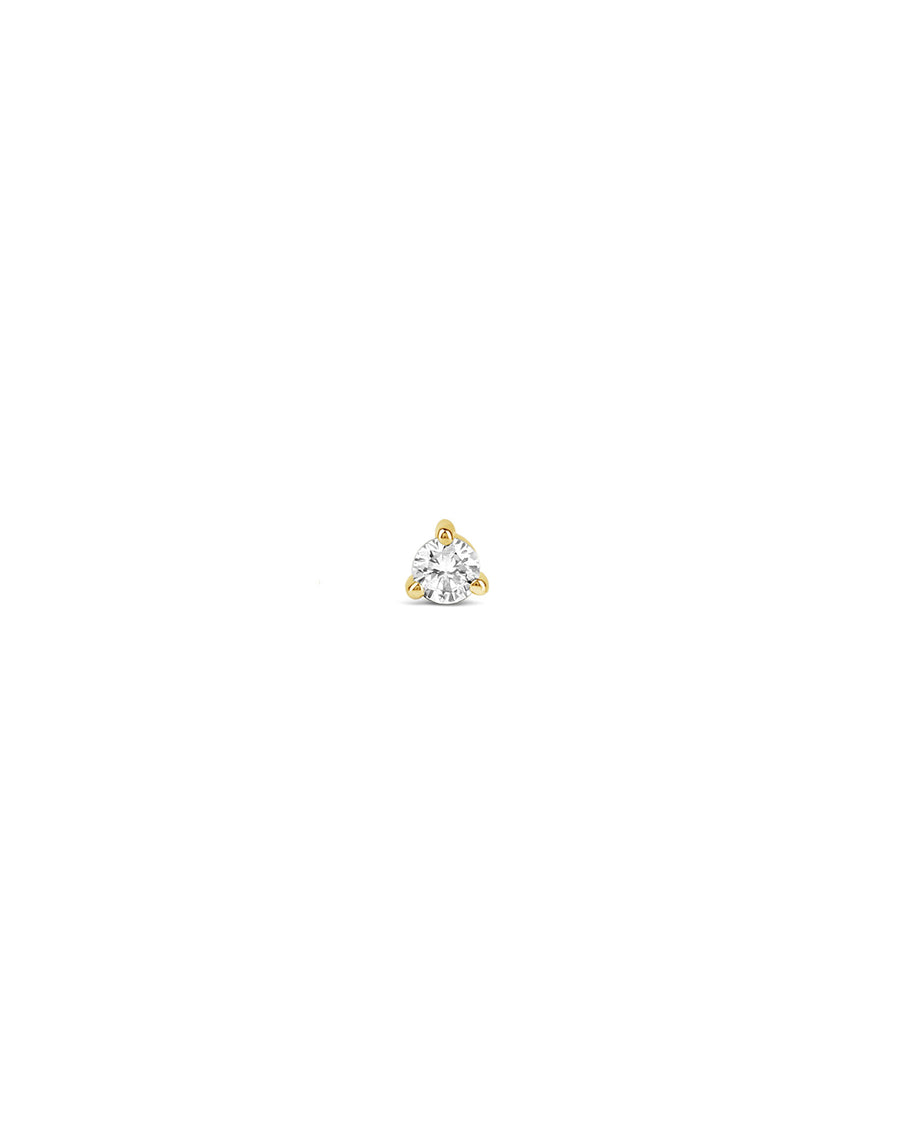 Prong Diamond Stud 14k Yellow Gold