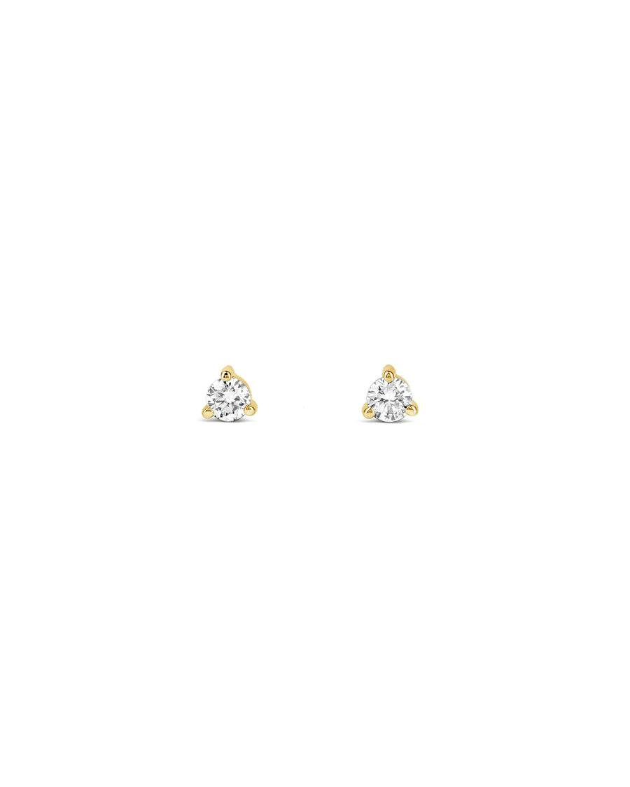 Prong Diamond Stud 14k Yellow Gold