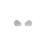 Pave Skull Studs 14k White Gold