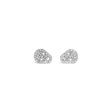Pave Skull Studs 14k White Gold