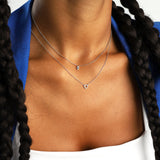 Goldhive-Open Heart Diamond Necklace-Necklaces-14k White Gold-Blue Ruby Jewellery-Vancouver Canada