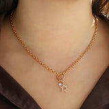 Goldhive-Mini Pink Sapphire Halo Charm-Necklaces-Blue Ruby Jewellery-Vancouver Canada