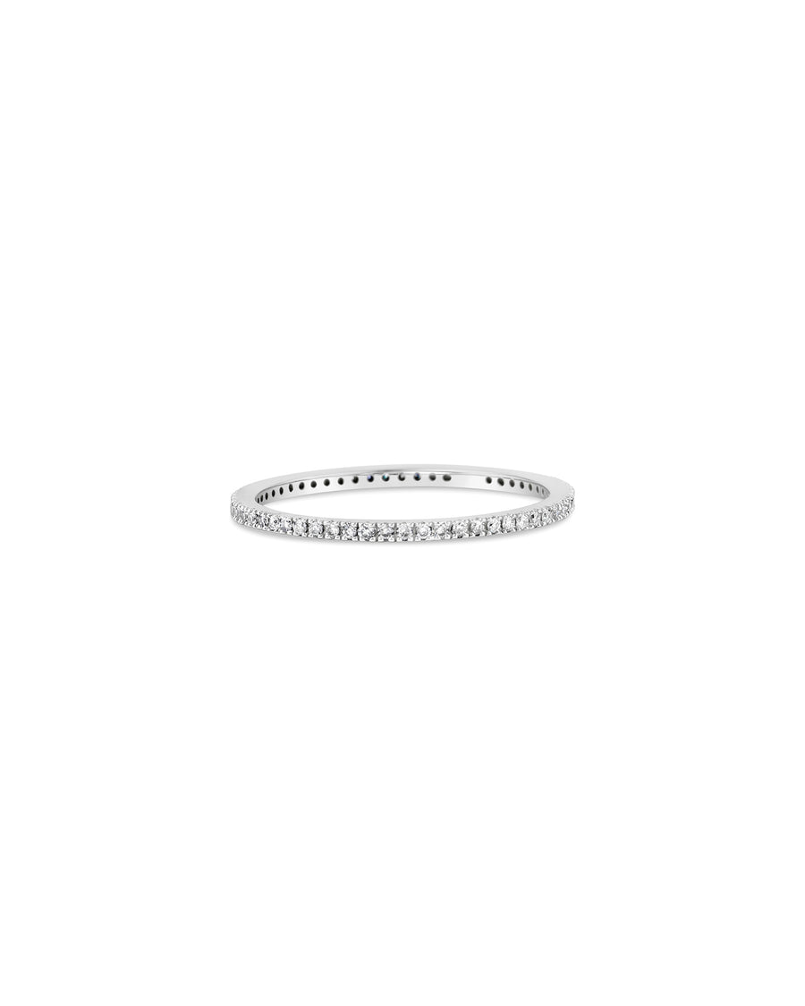 Pave Eternity Ring 14k White Gold / 7