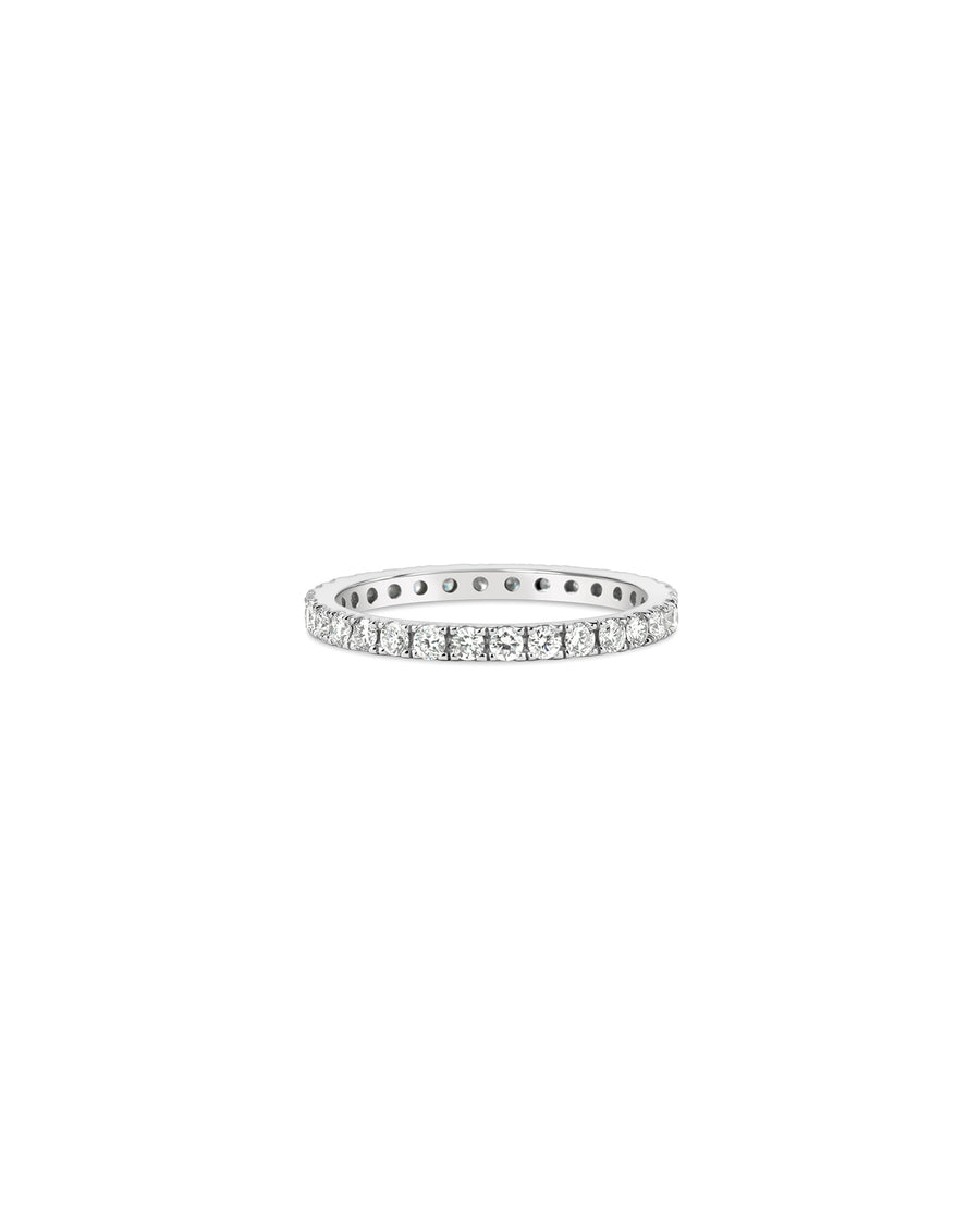 Goldhive-Wide Pavé Eternity Ring-Rings-14k White Gold, Diamond-6-Blue Ruby Jewellery-Vancouver Canada
